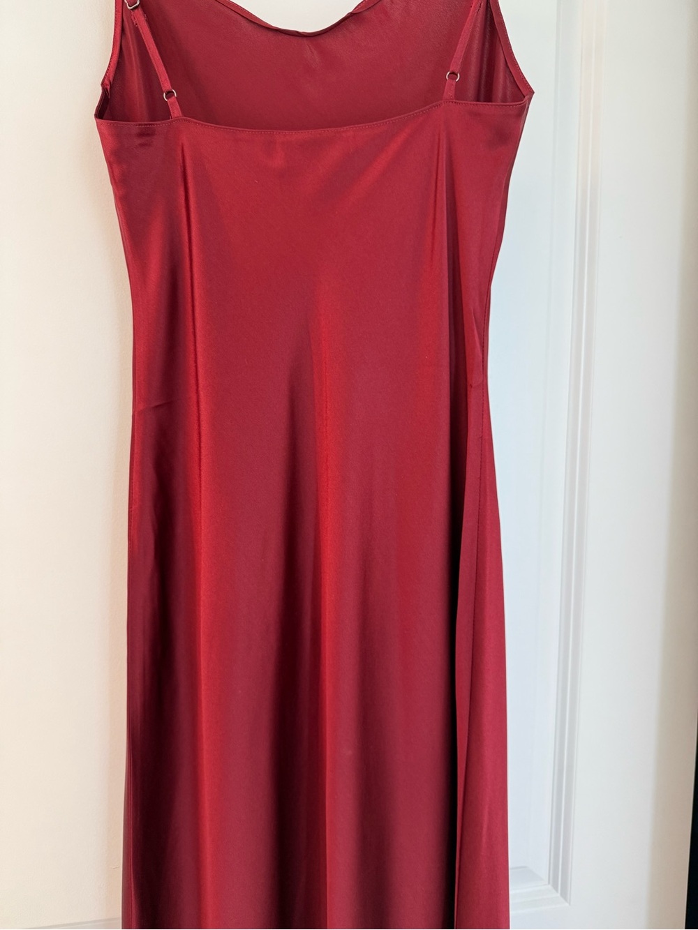NEW REFORMATION Parma Silk Burgundy Red Slip Dress, wedding guest max dress - Picture 11 of 14